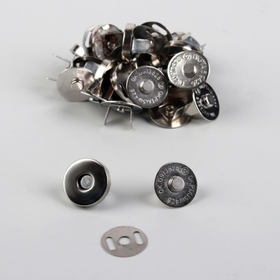 Кнопка магнитная, цвет серебро, диам. 18 мм, толщ. (общая) 3,5 мм